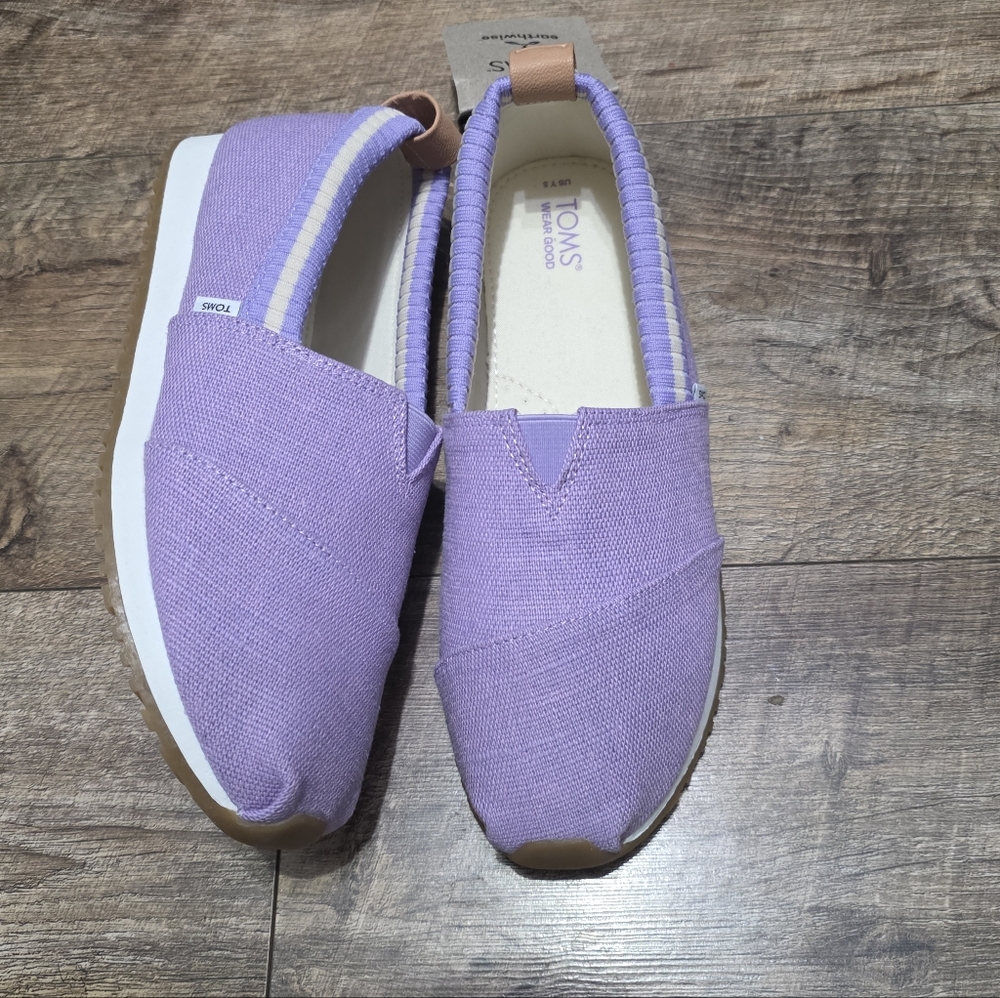 TOMS  Purple Slip-On Shoes Youth Girls 5Y